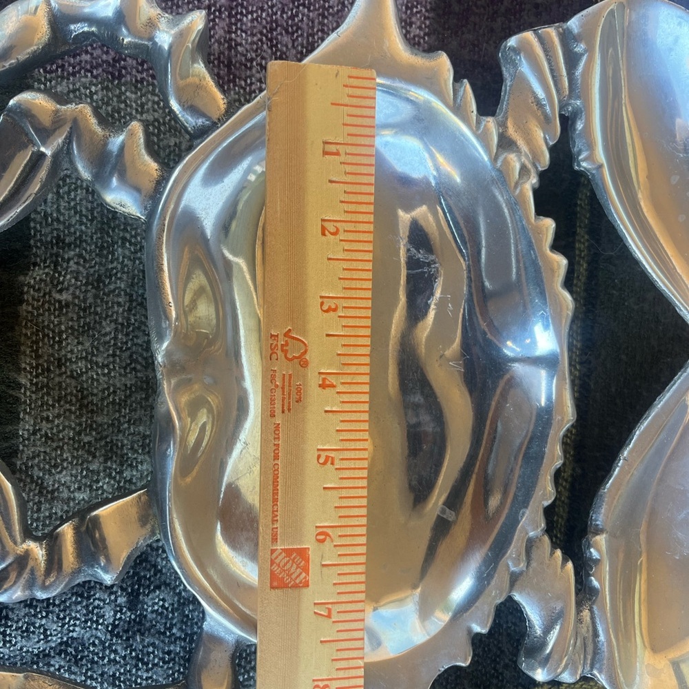 Shiny Silver Crab Tray - Picture 7 of 7